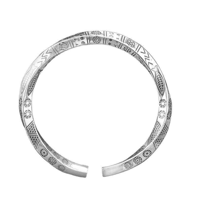 Wholesale Men's silver adjustable Viking pattern Bracelet